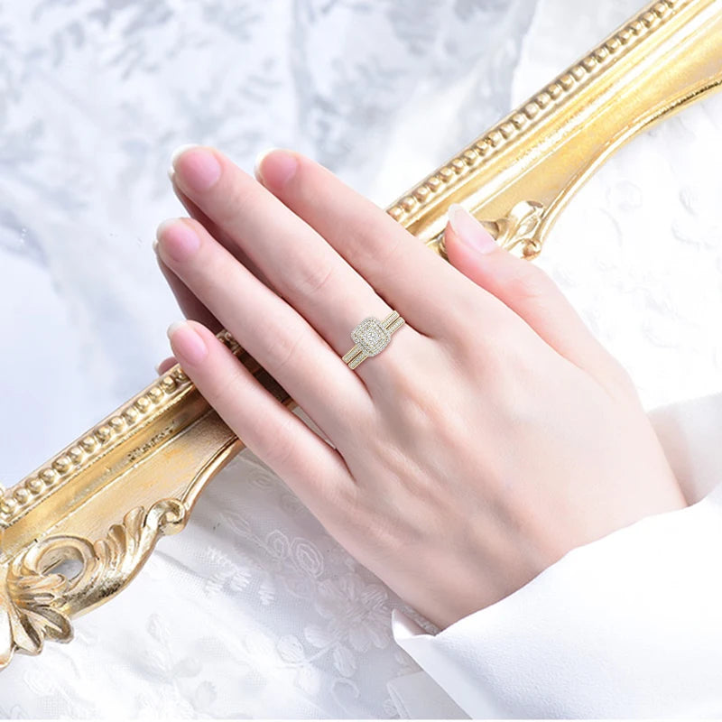 14K Yellow Halo Fresh Water Pearl and Natural Diamond Ring Size 7
