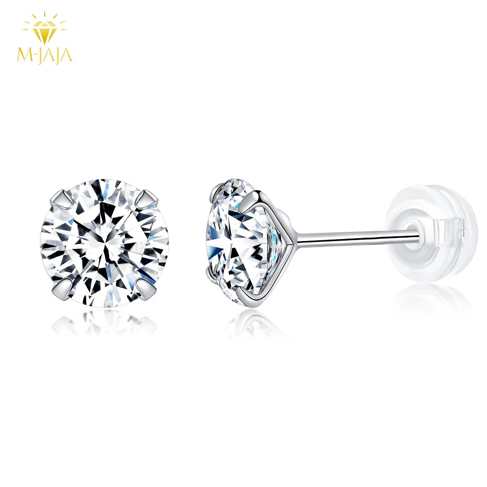 Moissanite Stud Earrings for Women D Color VVS1 Lab Created Diamond Earrings S925 Sterling Silver Jewelry 2025 Trend Gift