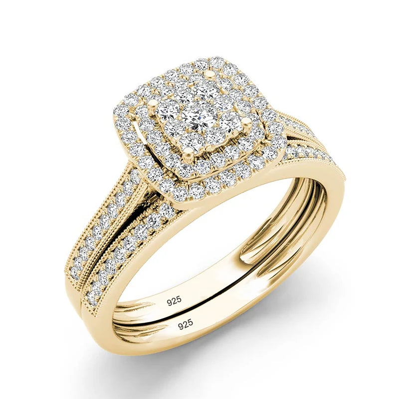 14K Yellow Halo Fresh Water Pearl and Natural Diamond Ring Size 7