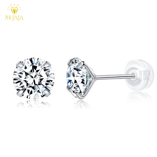 Moissanite Stud Earrings for Women D Color VVS1 Lab Created Diamond Earrings S925 Sterling Silver Jewelry 2025 Trend Gift